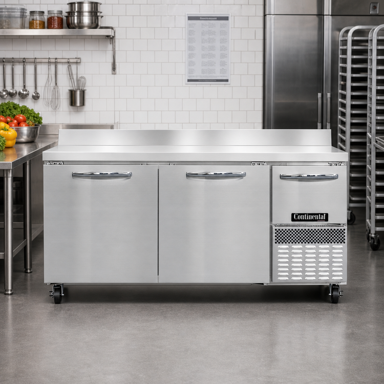 Product image #2 for Continental Refrigerator FA68NBS 68" Worktop Freezer with 6" Backsplash