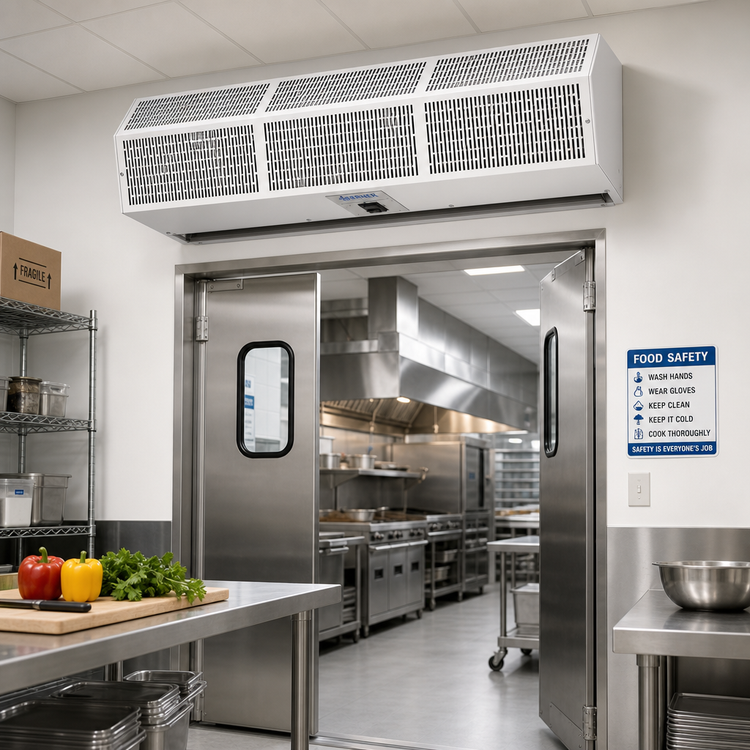 Product image #2 for Berner Commercial High Performance 10 120-Inch Ambient Air Curtain with 3 Motors
