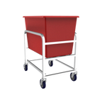 Thumbnail image #2 for Winholt Equipment 30-6-A-RD Bulk Goods Cart, 6-Bushel (500 lb) Capacity, Aluminum Frame, Red Polyethylene Tub