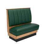 Thumbnail image #1 for ATSMFG ATS AT&S-AS-LXW42-6CH GR6 Alex Wood Standard Booth, single, 48" long x 42" high, 6-channel back, wood trim, removable sinuous spring