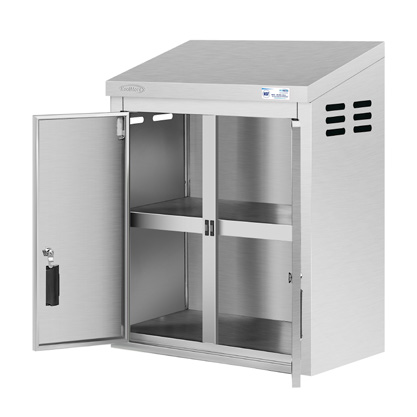 Product image #5 for KoolMore 24 Inch Wall-Mounted Stainless Steel Commercial Wall Cabinet with Locking Hinged Doors and 2 Shelves