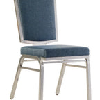 Thumbnail image #1 for G & A Commercial Seating Voss 2404-AL GR5 Stackable Aluminum Banquet Chair, 10-High, Upholstered Flexible Back and Seat, Grade 5 Upholstery