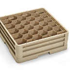 Thumbnail image #2 for Vollrath Traex® CR12HH Full-Size 30-Compartment Glass Rack, Closed-Wall Base with Two Extenders, Beige