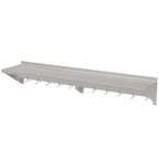 Thumbnail image #1 for ATSMFG MET MET-WSP-1572 ATS MFG Wall-Mounted Stainless Steel Shelf with Pot Rack, 72"W x 15"D, 12 Hooks