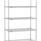 Thumbnail image #1 for Metro Super Erecta SE-3636C-86-S5 Wire Stationary Starter Shelving Unit, Chrome, 36"W x 36"D x 86"H, 5 Shelves