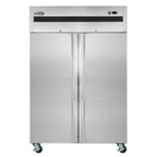 Thumbnail image #1 for Koolmore KM-RIF-2D-SS-TM Commercial Reach-In Freezer, 49 cu. ft., 2-Section, Stainless Steel, Top-Mounted Compressor