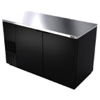 Thumbnail image #1 for Fagor Refrigeration FBB-59-N Refrigerated Back Bar Cooler, 2 Solid Swing Doors, Stainless Steel Top, Black Exterior
