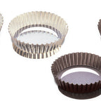 Thumbnail image #2 for JB Prince M186 100 Round Fluted Tart Mold, 4-Inch, Removable Bottom, Tinned Steel