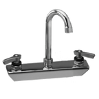 Thumbnail image #1 for Component Hardware Encore KL45-8002-SE1 Wall-Mount Pre-Rinse Faucet, 8-Inch Centers, 6-Inch Stainless Steel Swivel Gooseneck Spout