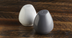 Thumbnail image #2 for American Metalcraft Porcelain Salt and Pepper Shaker Set, 2 oz., White/Grey