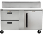 Thumbnail image #1 for Traulsen Dealer's Choice CLPT-6016-DW-DR CLPT Series Compact Prep Table , (2) fully removable drawers (left section), (1) solid door (right section)