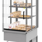 Thumbnail image #1 for Fri-Jado USA MCC 24-3 H SS FD PT Humidified Heated Food Merchandiser, 3 Flat Metal Shelves, Thermostatic Controls, 23-5/8"W