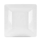 Thumbnail image #1 for G.E.T. Pebble Creek - EGS DB10RR-W Square White Melamine Bowl, 32 oz, 10 x 1-1/2 in, Pebble Textured Case of 6