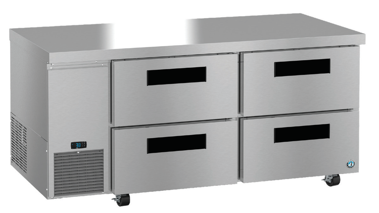 Product image #6 for Hoshizaki Steelheart 2-Section Undercounter Drawer Refrigerator, 67 Inch, 19.97 Cu. Ft., Self-Contained Side-Mounted Refrigeration