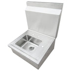 Thumbnail image #1 for IMC/Teddy WS-2DX Wall-Mounted Stainless Steel Hand Sink, 19-1/4"W x 20-1/2"D x 29-1/4"H, 6-3/4" Deep Bowl, Faucet Not Included