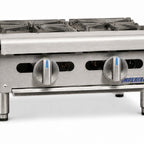 Thumbnail image #1 for Imperial IHPA-2-24 24-Inch Countertop Gas Hot Plate with 2 Open Burners, Standing Pilots, and Adjustable Legs