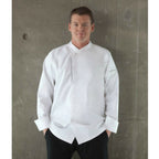 Thumbnail image #1 for Chef Works Trieste ECRO-WHT-38 Chef Coat, White Cotton, Single-Breasted, Raglan Long Sleeve, French Cuffs, Size 38