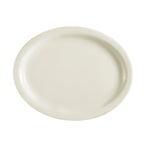 Thumbnail image #1 for CAC China Nrc NRC-41 Ceramic Oval Platter, 8-5/8" x 5-1/4", 3/4"H, Narrow Rim, American White Case of 3 Dozen