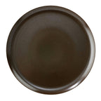Thumbnail image #1 for G.E.T. Cosmo PA1942712324 9" Round Porcelain Coupe Plate, Rolled Edge, Dark Brown Reactive Glaze Case of 2 Dozen