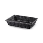 Thumbnail image #1 for Concasse MCCETR110803N Rectangular Woven Fast Food Basket, 11-1/2"W x 8-1/2"D x 3-1/2"H, Black Case of 48