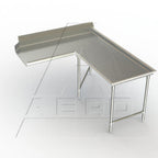 Thumbnail image #1 for AERO Manufacturing Aerospec 2CDI-R-72 Dish Table, Left-to-Right, 304 Stainless Steel, 60" Machine-to-Corner x 72" Corner-to-End, 10"H Splash