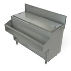 Thumbnail image #1 for Tarrison Products Ltd. TA-CMU42NCR Cocktail Mix Unit with Cover, Without Sink, 42"W x 24"D, 7" Backsplash, 10" Deep Insulated Ice Bin