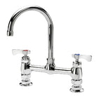 Thumbnail image #5 for Krowne Royal Series 15-801L Low-Lead 8-Inch Center Raised Deck-Mount Faucet with 6-Inch Gooseneck Spout and Ceramic Valves