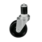 Thumbnail image #1 for Component Hardware CMS4-3BPN 3" Polyolefin Swivel Stem Caster, 1-5/8" Expanding Stem, No Brake, 250 lb Capacity