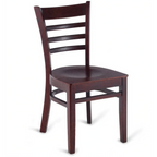 Thumbnail image #1 for G & A Commercial Seating 4613VS Stackable Ladder Back Side Chair, Veneer Seat, European Beechwood Frame