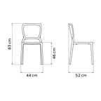 Thumbnail image #2 for Tramontina USA, Inc. 92236-109 Outdoor Plastic Restaurant Chair, Brown, Solid Back Case of 4