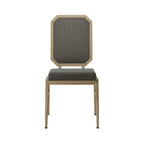 Thumbnail image #3 for G & A Commercial Seating Asher 2602-AL COM/GR4 Stackable Aluminum Banquet Chair, Upholstered Shield Back & Seat, COM/Grade 4
