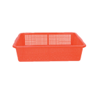 Thumbnail image #1 for Thunder Group PLFB005 Rectangular Perforated Plastic Colander/Basket, 14-1/4 x 11-1/4 in Case of 20