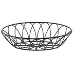 Thumbnail image #1 for TableCraft Products Petal 10536 Oval Metal Serving Basket, 9 x 6 x 2-1/2 in, Black Powder-Coat Finish Case of 6