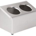 Thumbnail image #1 for Steril-Sil Company LTC-2 Countertop Silverware Dispenser, 2-Compartment, Portable, Stainless Steel