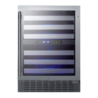Thumbnail image #1 for Summit Commercial SWC532BLBISTCSS Commercial Wine Cooler, 46-Bottle, Dual-Temperature, Stainless Steel, 23-1/2"W