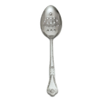 Thumbnail image #1 for Alegacy Foodservice Products Barocco DSP11P Perforated Stainless Steel Serving Spoon, 11", Mirror Finish Case of 12
