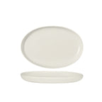 Thumbnail image #1 for Tuxton China Malibu MWH-104 Ceramic Oval Platter, 7.375"W x 10.5"D x 2"H 1 Dozen