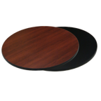 Thumbnail image #1 for ATSMFG ATS AT&S-ADL30-B/DM MFG Reversible Round Table Top, 30", Double Laminate, Black T-Mold Edge, Dark Mahogany/Black