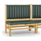 Thumbnail image #1 for JustChair Manufacturing JBSB-WT-UCH-48-GR3 Upholstered Banquette Booth, 48"H, Wood Frame, Vertical Channel Back, Padded Seat