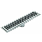 Thumbnail image #1 for IMC/Teddy FWR-72-SG Floor Water Receptacle, 72"W x 7-1/2"D x 4" Deep, 16-Gauge Stainless Steel Subway Grating