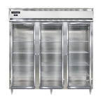 Thumbnail image #1 for Continental Refrigerator Designer Line D3RNSSGD Three-Section Reach-In Refrigerator, Full-Height Glass Doors, Top-Mounted Refrigeration