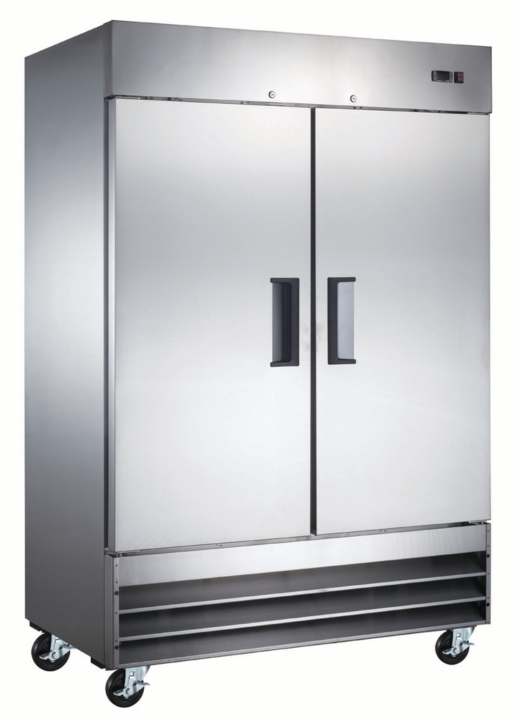Product image #2 for Black Diamond 2-Section Solid Door Reach-In Refrigerator, 46.5 Cu. Ft., Bottom-Mounted Self-Contained