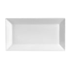 Thumbnail image #1 for CAC China Kingsquare KSE-91 Rectangular Porcelain Platter, 20" x 10-1/2" x 2", Super White Case of 4