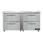 Thumbnail image #1 for Continental Refrigerator Designer Line D60N-U-D 60-Inch Two-Section Undercounter Refrigerator with 4 Drawers, Stainless Steel