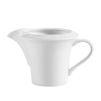 Thumbnail image #1 for CAC China Transitions TST-PC 4 oz Porcelain Creamer with Handle, Embossed Case of 3 Dozen
