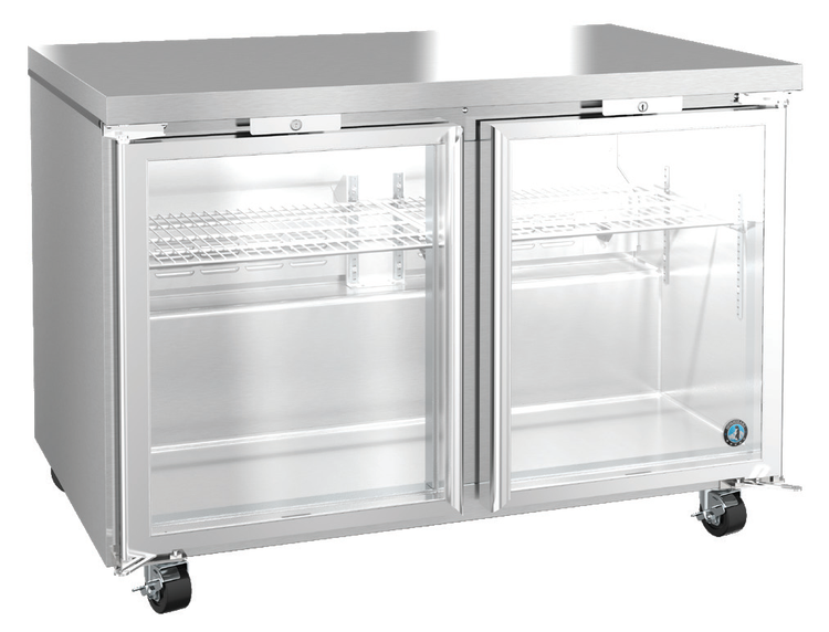 Product image #5 for Hoshizaki Steelheart 48-Inch 2-Section Undercounter Reach-In Refrigerator with Glass Doors