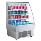Thumbnail image #1 for USR Brands Marchia MDS380 Open-Air Refrigerated Merchandiser, 40"W, 3 Adjustable Shelves, Self-Contained Refrigeration, Stainless Steel