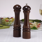 Thumbnail image #2 for Chef Specialties Professional Series Imperial 10100 10-Inch Walnut Salt Shaker and Pepper Mill Set with Stainless Steel Grinding Mechanism