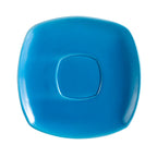 Thumbnail image #1 for CAC China Color Arts KC-2-PCK Square Ceramic Saucer, 6-Inch, Peacock Case of 3 Dozen