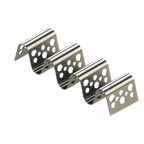 Thumbnail image #1 for TableCraft Products Taco Taxi TRSP34 Stainless Steel Taco Holder, Stamped Circle Pattern, Holds 3–4 Tacos Case of 12